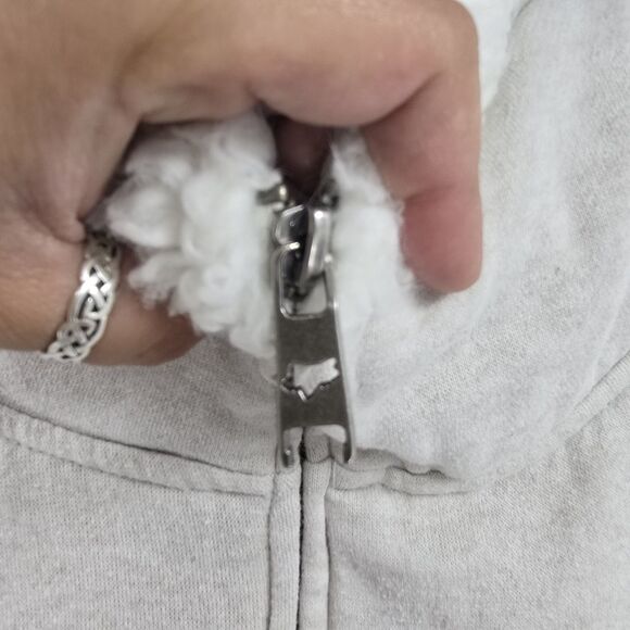 Vintage Fox Racing Sasquatch Zip Hoodie Fur Lined Monogram Logo Y2K Women Sz XL - Picture 5 of 7